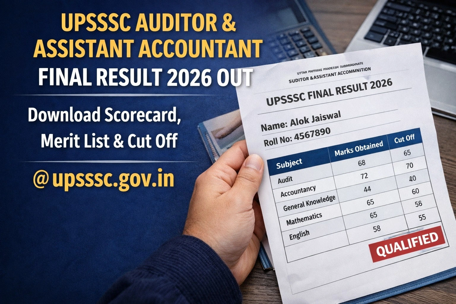 UPSSSC Auditor & Assistant Accountant Final Result 2026
