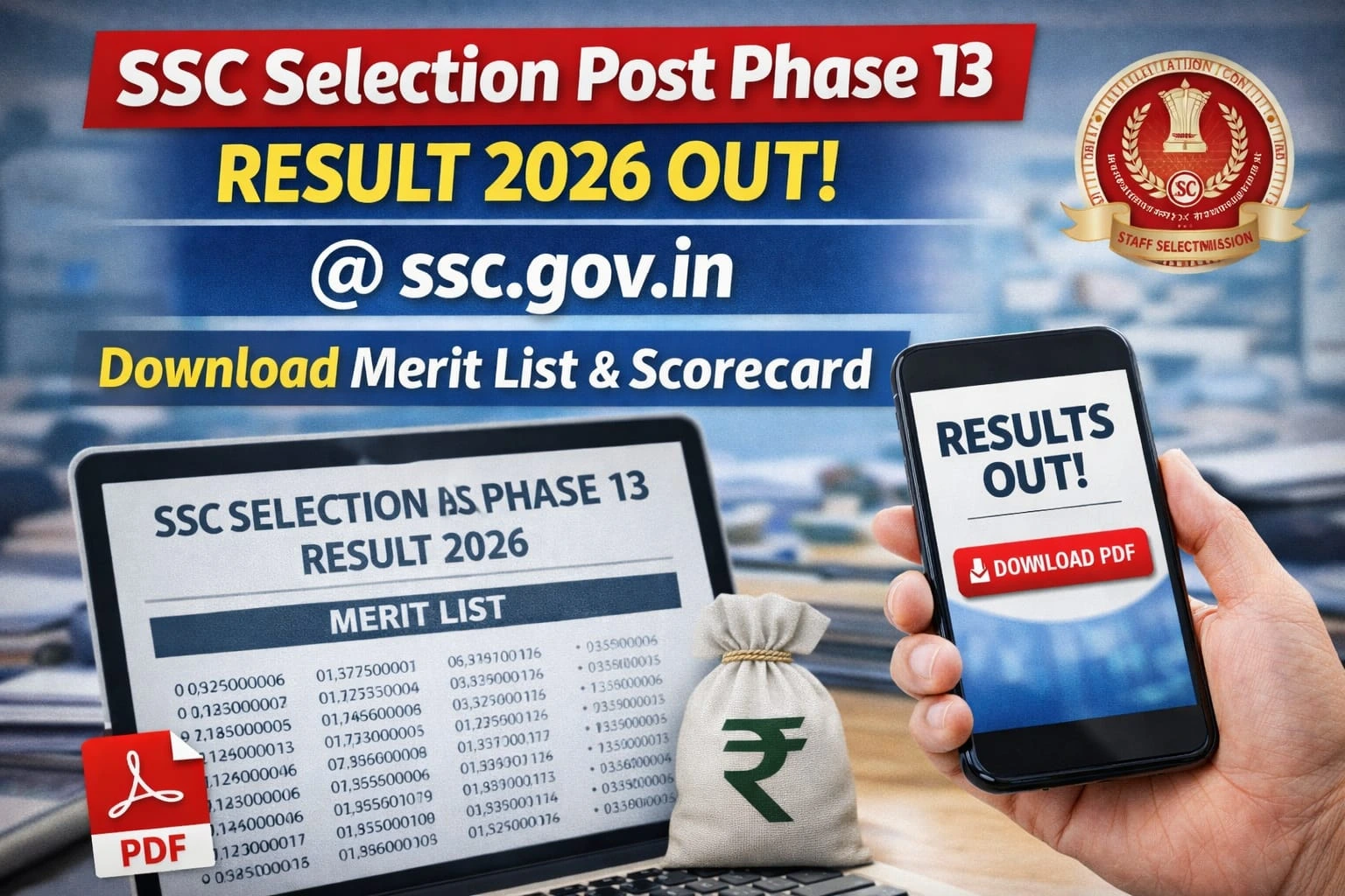 SSC Selection Post Phase 13 Result 2026