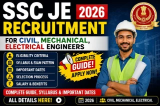 SSC JE Recruitment 2026 for Civil, Mechanical, Electrical Engineers – Complete Guide, Syllabus & Important Dates