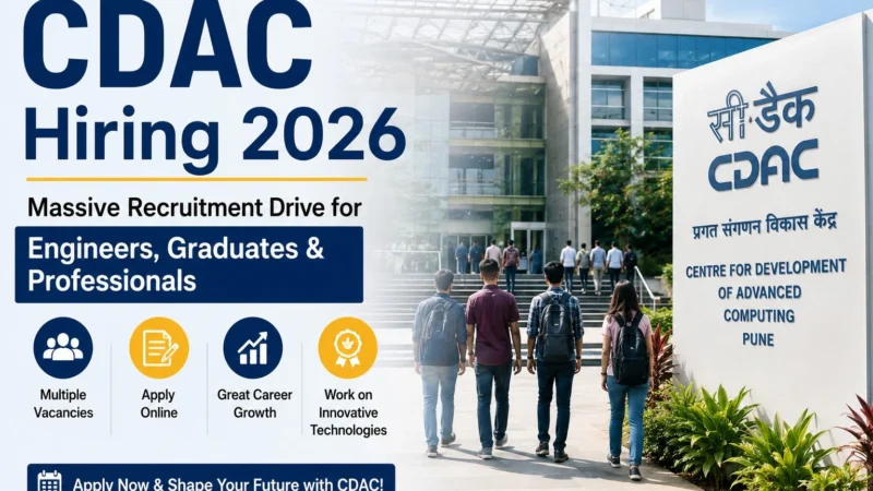 CDAC Hiring 2026: Massive Recruitment Drive for Engineers, Graduates & Professionals