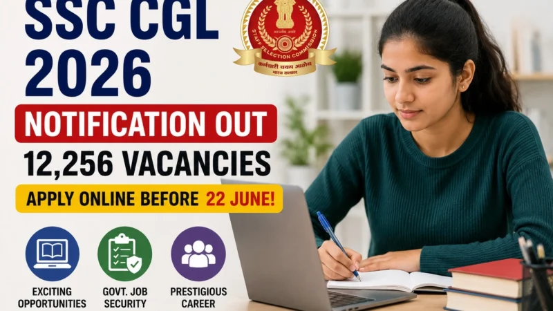 SSC CGL 2026 Notification Out: 12,256 Vacancies – Apply Online Before 22 June!