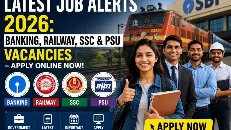 Latest Job Alerts 2026: Banking, Railway, SSC & PSU Vacancies – Apply Online Now!