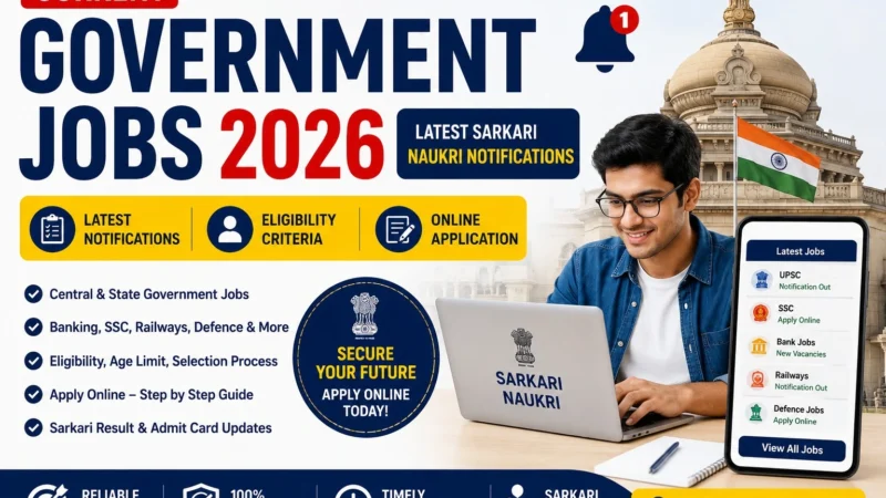 Current Government Jobs 2026: Latest Sarkari Naukri Notifications, Eligibility & Online Application