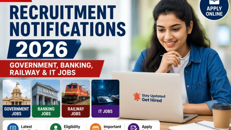 Latest Recruitment Notifications 2026: Government, Banking, Railway & IT Jobs 