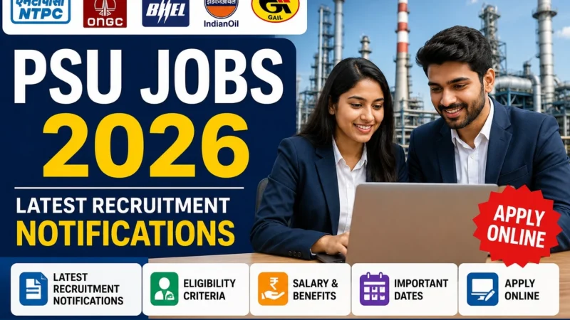 PSU Jobs 2026: Latest Recruitment Notifications, Eligibility, Salary & Apply Online