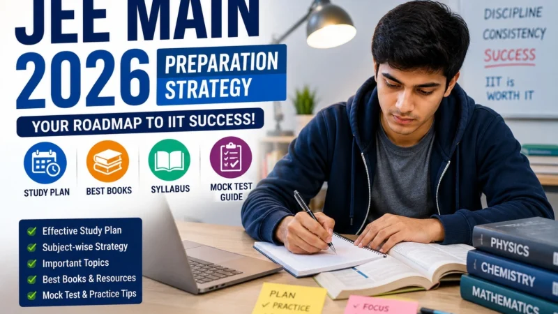 JEE Main 2026 Preparation Strategy: Study Plan, Books, Syllabus & Mock Test Guide