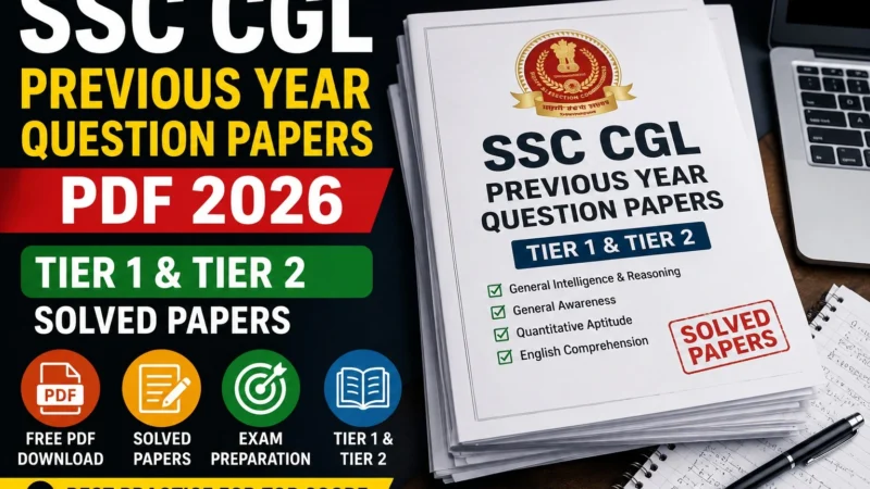 SSC CGL Previous Year Question Papers PDF 2026: Tier 1 & Tier 2 Solved Papers