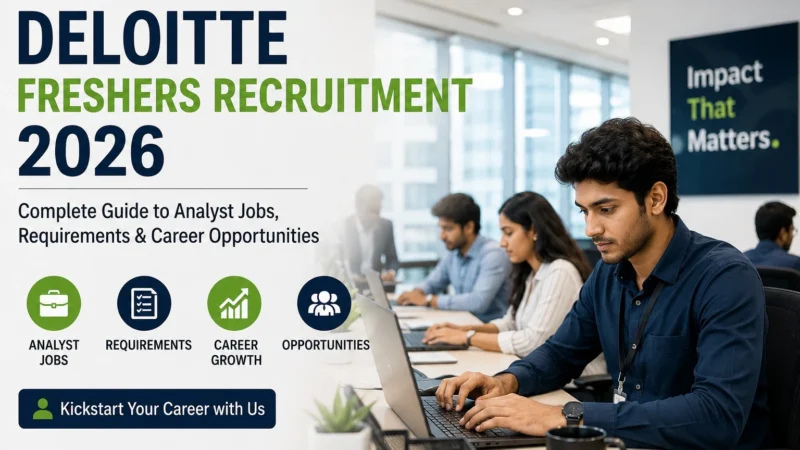 Deloitte Freshers Recruitment 2026: Complete Guide to Analyst Jobs, Requirements & Career Opportunities