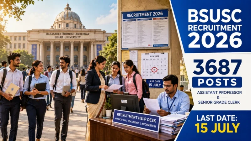 Bihar BSUSC Recruitment 2026: 3687 Assistant Professor Posts – Complete Guide and Last Date Alert