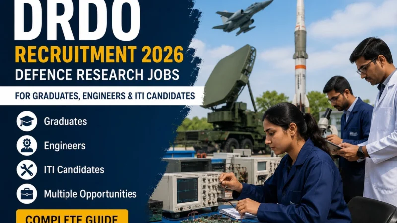 DRDO Recruitment 2026: Defence Research Jobs for Graduates, Engineers & ITI Candidates – Complete Guide
