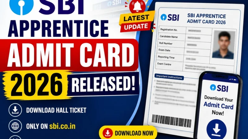 SBI Apprentice Admit Card 2026 Released – Download Hall Ticket @ sbi.co.in