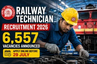 Railway Technician Recruitment 2026: 6,557 Vacancies Announced – Apply Online Before 29 July