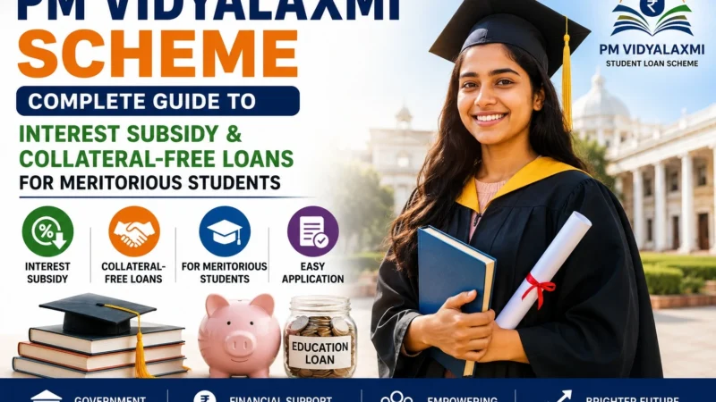 PM Vidyalaxmi Scheme: Complete Guide to Interest Subsidy & Collateral-Free Loans for Meritorious Students
