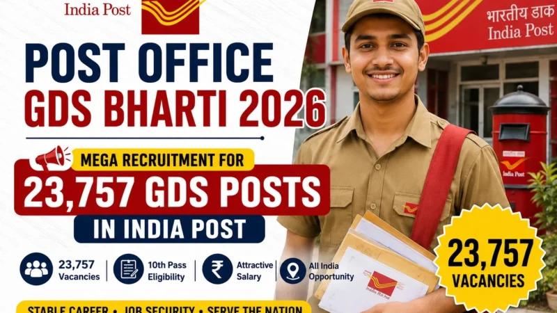 Post Office GDS Bharti 2026: Mega Recruitment for 23,757 GDS Posts in India Post